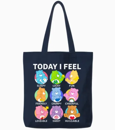 Care Bears Today I Feel Tote Bags - Navy