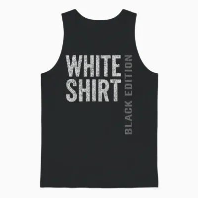 Weisses Shirt Black Edition - White Shirt Black Edition Unisex Tank Top - Black