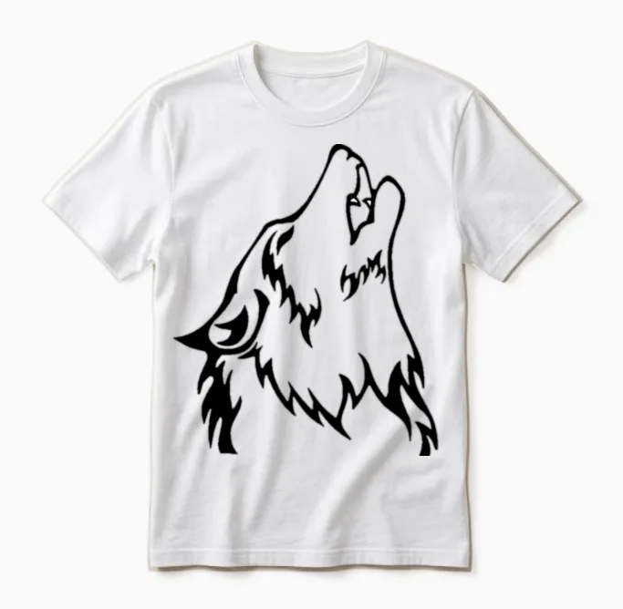Wolf (back) - Wildlife Unisex T-Shirt in White