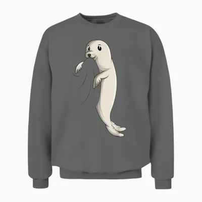 Seal Sea Lion Seal Kids Girls Boys Unisex Sweatshirt - Graphite Heather