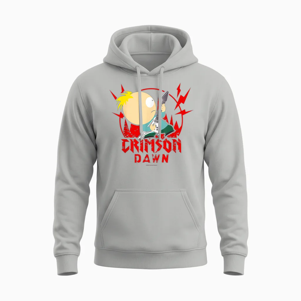 South Park Butters Rockin' Official Licensed T-Shirt, Black, S Unisex Hoodie in Ash