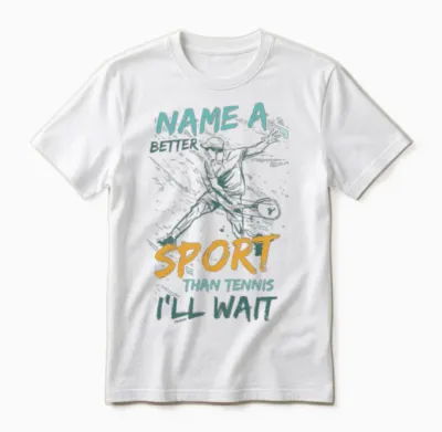 Tell Me a Better Sport Than Tennis Unisex T-Shirt - White