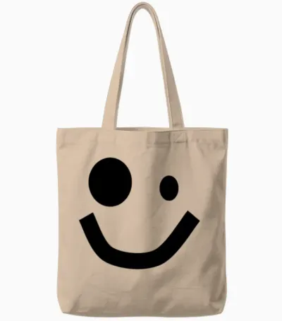 Roblox Face Tote Bags - Natural