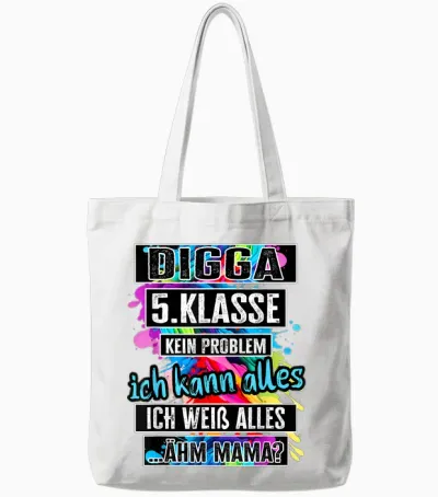 5. Klasse Schulwechsel Tschüss Grundschule Abschluss Tote Bags - White