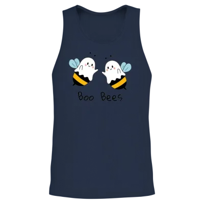 Boo Bees Haloween Unisex Tank Top - Navy
