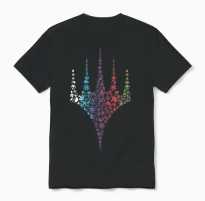 Magic: the Gathering Logo Rainbow Icons Unisex T-Shirt - Black
