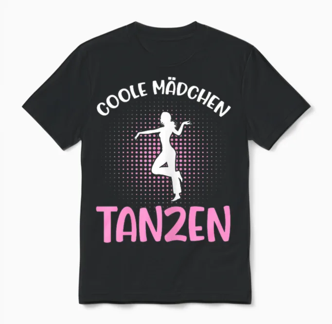 Dance Women's Dance Sports Dance School Dancer Girls T-Shirt, Black Unisex T-Shirt in Black