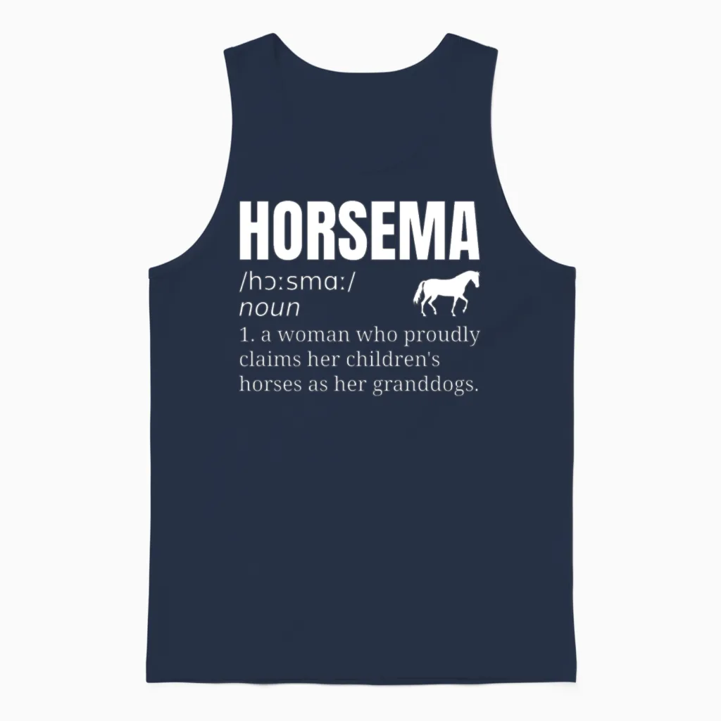 Horse Grandma Definition - Lovers Unisex Tank Top in Navy