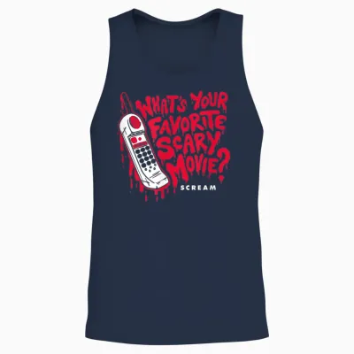 Scream - Favorite Scary Movie Unisex Tank Top - Navy