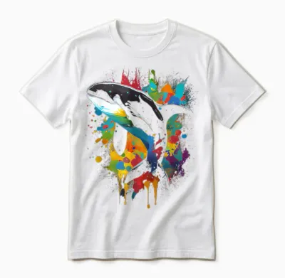 Orca Whale Fish Favourite Animal Fan Orca Best Whale T-Shirt, Black Unisex T-Shirt - White