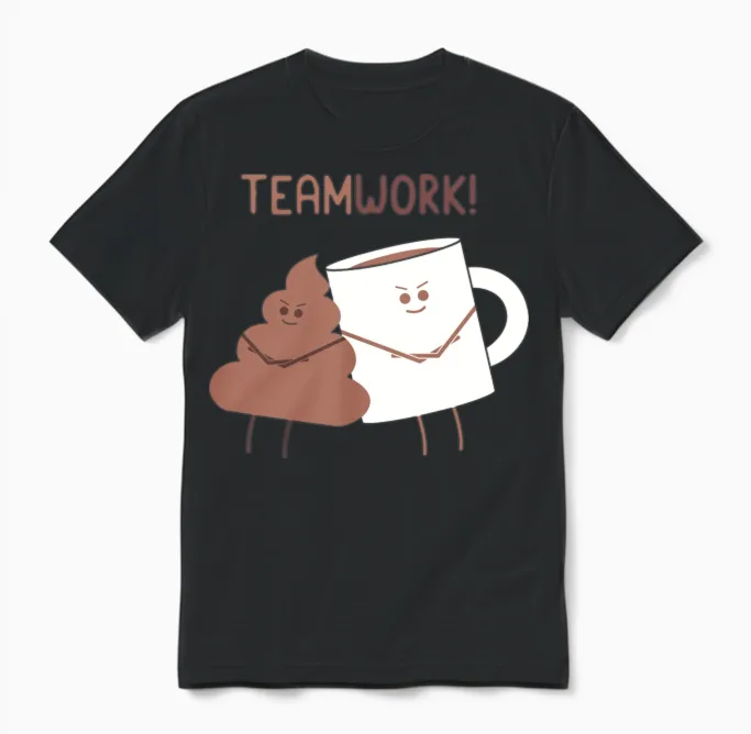 Teamwork Motivation Gift Funny Design Unisex T-Shirt in Black