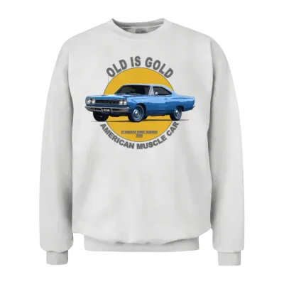 Plymouth Road Runner Hemi American Muscle Car 60s Unisex Sweatshirt - White