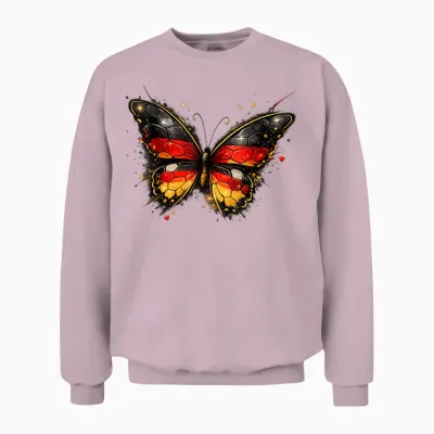 Deutschland Herz Deutsche Flagge Unisex Sweatshirt - Light Pink