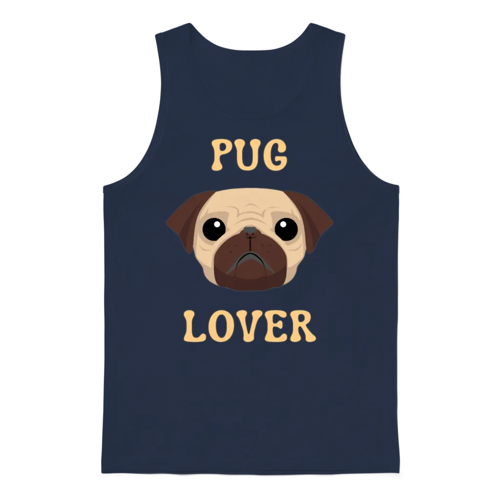 Pug Dog โ Lovers Unisex Tank Top - Navy