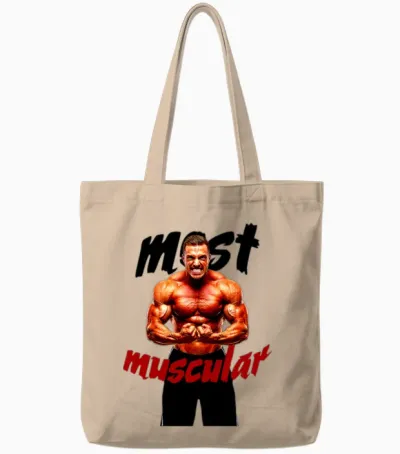 Gym Shirt, Most Muscular Pump Cover,gym Lover Gift Tote Bags - Natural