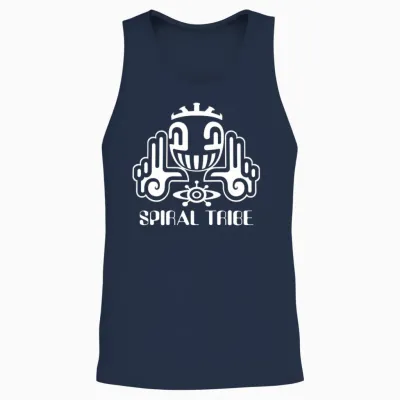 Spiral Tribe | Techno Hardstyle Gabber Tekno 23 T-Shirt Haut De Gamme Unisex Tank Top - Navy