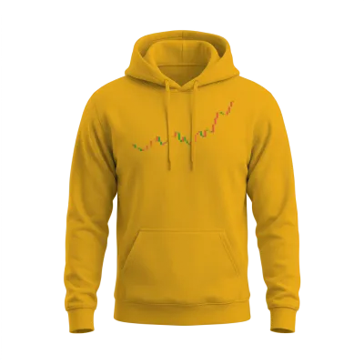 Candlestick Charts Unisex Hoodie - Gold