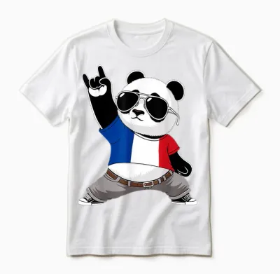 Französische Flagge, Herren, Damen, Kinder, Frankreich Unisex T-Shirt - White
