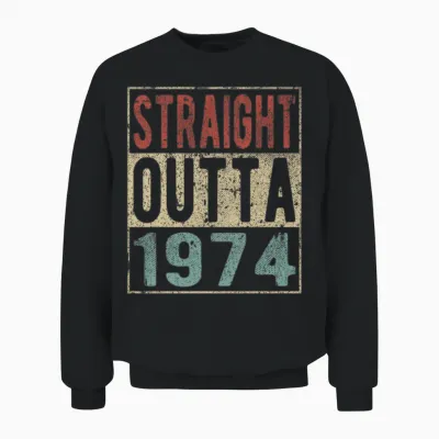 Straight Outta 1974 Unisex Sweatshirt - Black