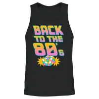 Back to the 80's Retro Carnival 80's Mottoparty Unisex Tank Top - Black – 2