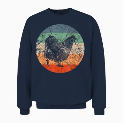 Retro Huhn-Silhouette – Farmer Vintage Orpington Unisex Sweatshirt - Navy