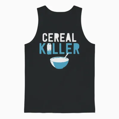 Cereal Killer Funny Unisex Tank Top - Black