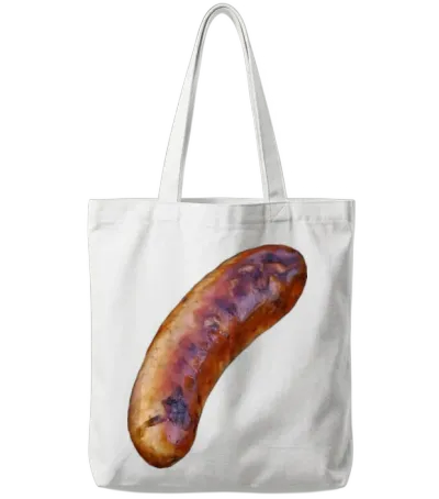 Sausage Tote Bags - White
