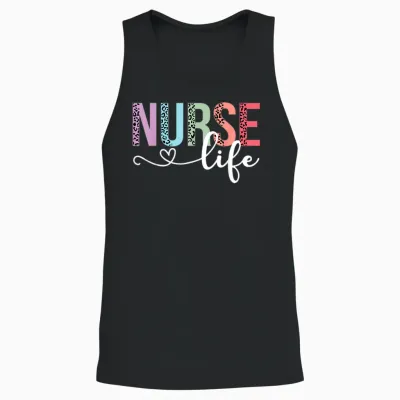 Women Nurse Life Rn Lpn Cna Leopard Nurse Week Healthcare Unisex Tank Top - Black