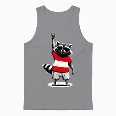 österreichische Flagge Waschbär Lustig österreich Unisex Tank Top - Sport Grey