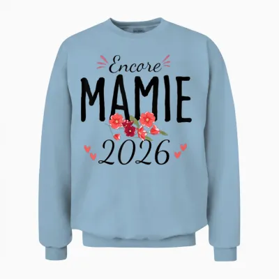 Encore Granny 2026 Announcement Pregnancy Grandmother Unisex Sweatshirt - Light Blue