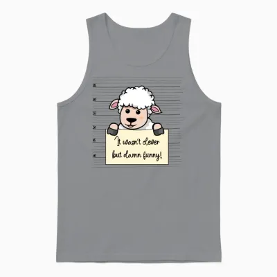 Sheep Was Not Clever but Funny Unisex Tank Top - Sport Grey