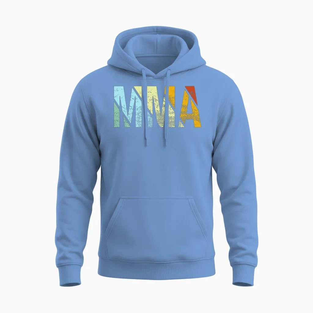 Mma Retro Boxing & Gift Unisex Hoodie in Carolina Blue