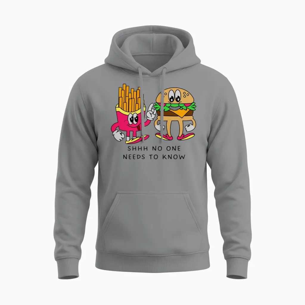 Funny Food Unisex Hoodie in Sport Grey