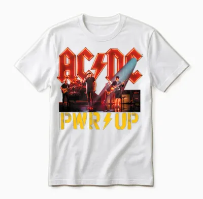 Ac/dc Rock Music Band Pwrup Stage Lights Unisex T-Shirt - White