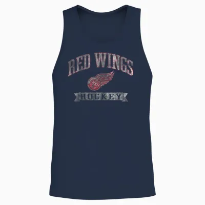 Detroit Red Wings Vintage Hockey Officially Licensed Unisex Tank Top - Navy