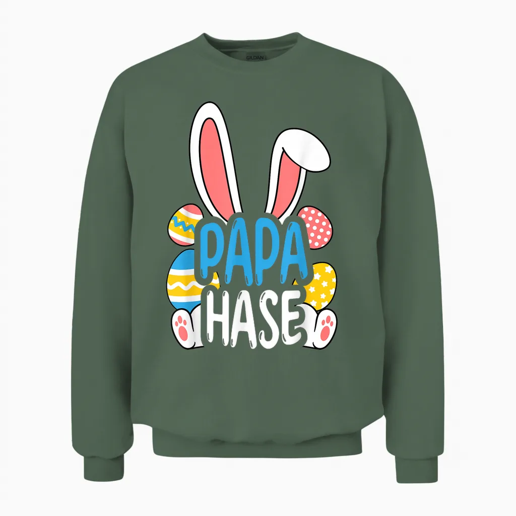 Oster T-Shirt Osterhase Spruch Hasen Kostüm Ostern Unisex Sweatshirt in Military Green