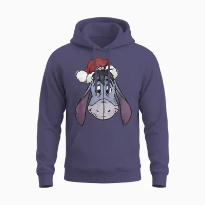 Disney Winnie the Pooh Christmas Eeyore Santa Unisex Hoodie - Heather Sport Dark Navy
