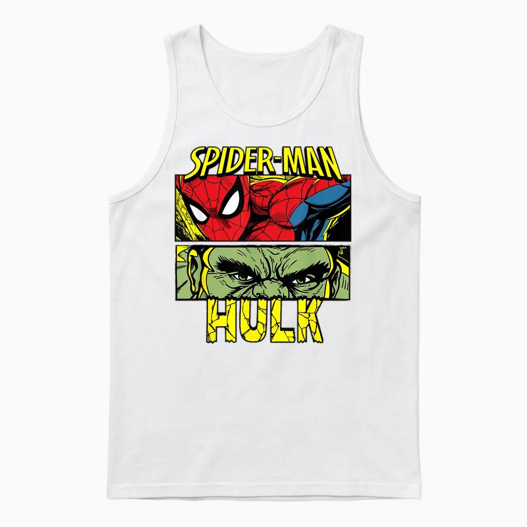 Marvel Studios Spider-Man: Bnd Movie 2026 Spidey & the Hulk Unisex Tank Top in White