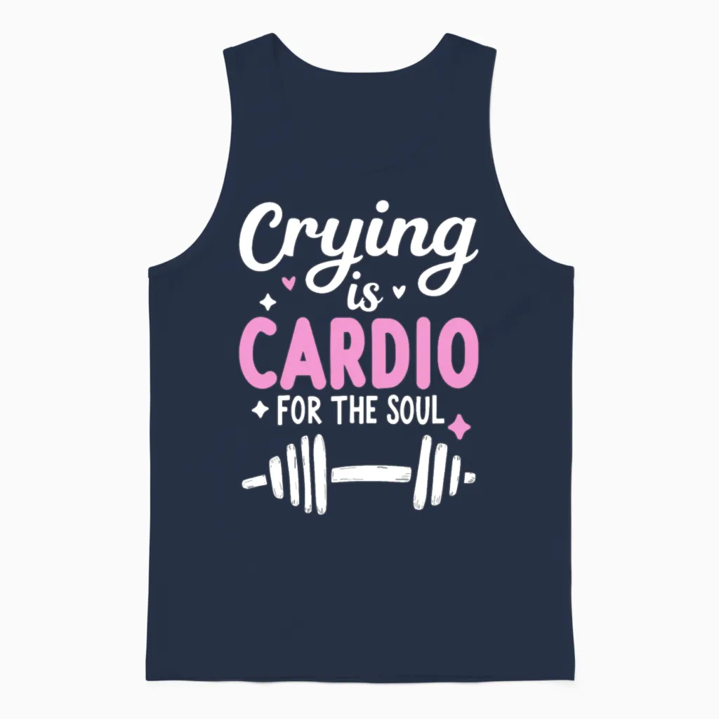 Breakup Empowerment Self-Love Fresh Starts Unisex Tank Top in Navy