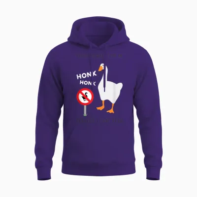 Funny Goose Game Untitled T-Shirt, Black Unisex Hoodie - Purple