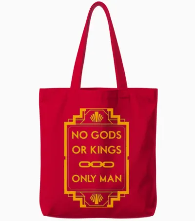 No Gods or Kings Only Man Tote Bags - Red