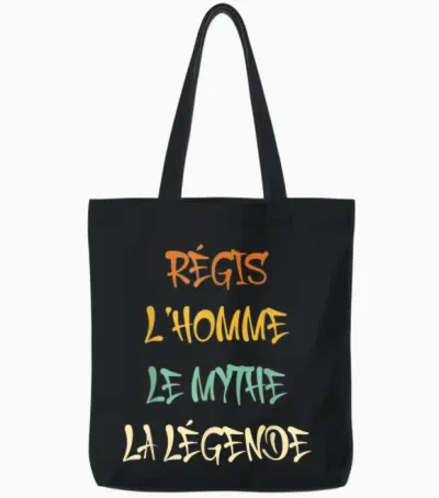 Régis Men's Myth Legend Gift Idea Humour First Name Régis Tote Bags - Black