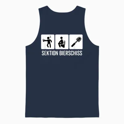 Sektion Bierschiss Antisozial Asozial Lustiges Assi T-Shirt - Damen - Unisex-Erwachsene - Schwarz - Small - Kurzarm - Cartoon-T-Shirt Unisex Tank Top - Navy