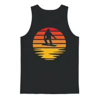 Snowboarding Retro Unisex Tank Top - Black – 1