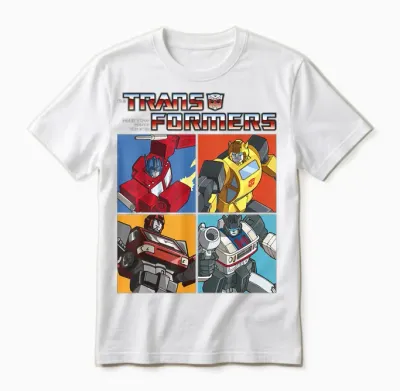 Transformers Retro Autobots Box Up Logo Unisex T-Shirt - White