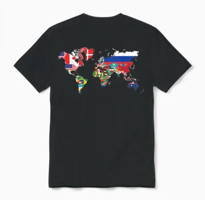 Alle Länder Flaggen Der Welt 287 Flag International Unisex T-Shirt - Black