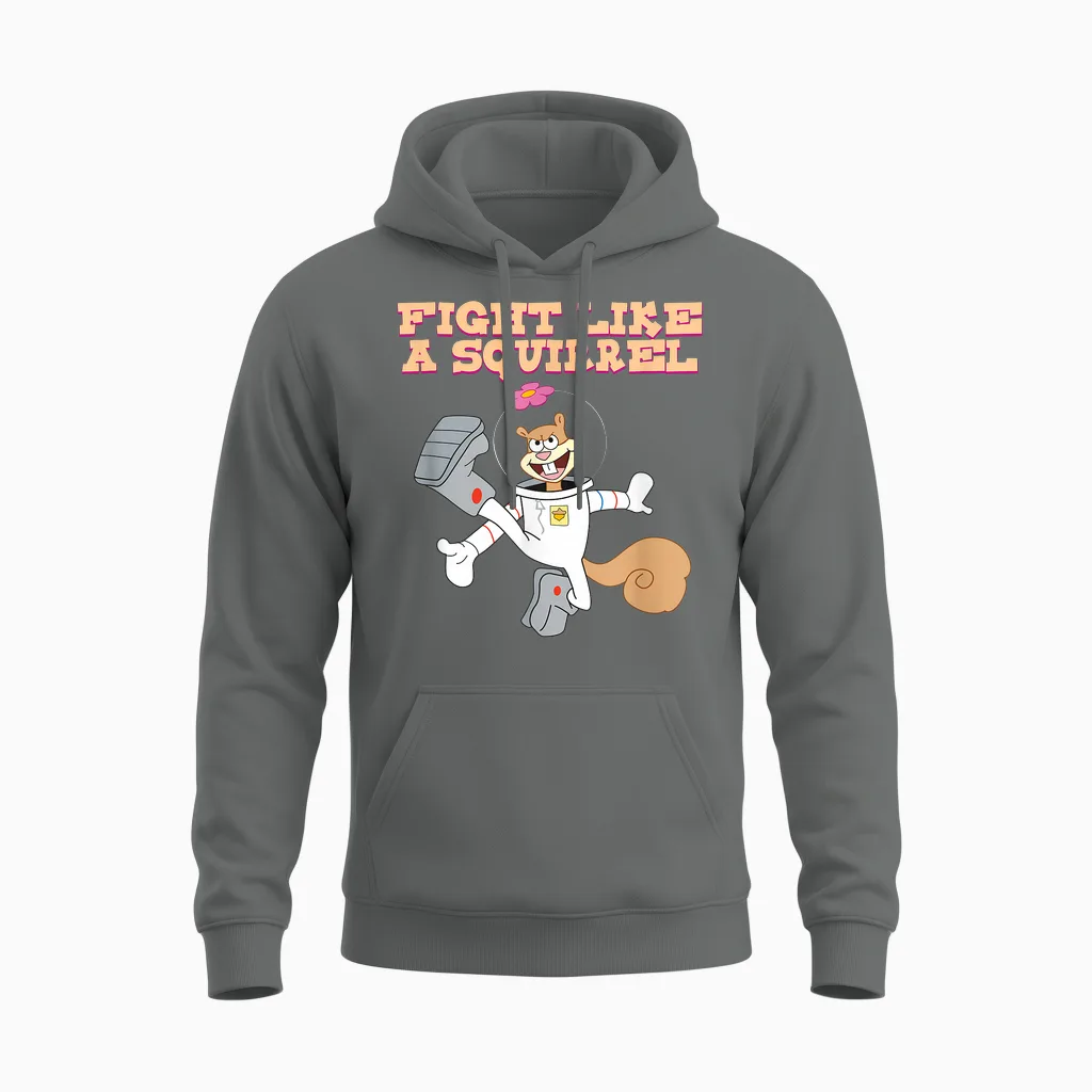 Sandy Cheeks - Fight Like a Squirrel Unisex Hoodie in Graphite Heather