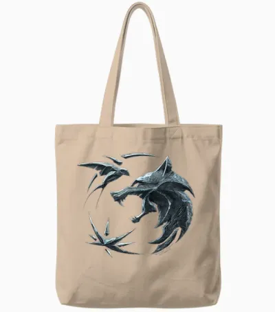 The Witcher Destiny Crest Officially Licensed Tote Bags - Natural