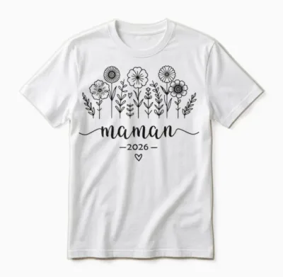 Femme Future Maman 2026 Announcement Pregnancy Mom 2026 Unisex T-Shirt - White