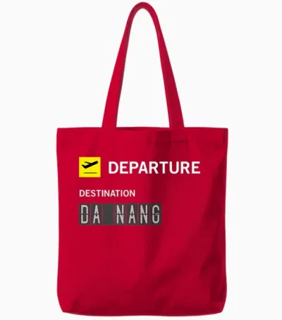 Tableau D'affichage Aéroport Départ Da Nang Tote Bags - Red
